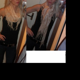 Zara pléd šátek nude s odlesky velký