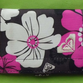 Peněženka Roxy hnědo - růžovo - bílá s květy - foto č. 1