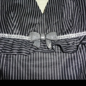 Minišaty černé s bílým proužkem, vel. XS-S