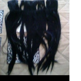 Clip in černé, délka 45 cm