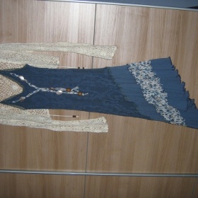 Modré asymetrické šaty z Francie - foto č. 1
