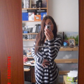 Pruhovaný šedý svetřík  ann christine