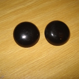 Náušnice černé velké puntíky