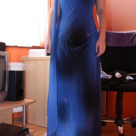 Plesové modré šaty - foto č. 1