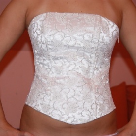 Dámský společenský, bílý korzet