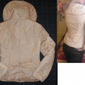 Zlatavá bunda velký límec Japan style XS - S