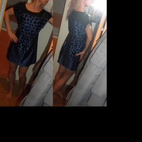 Satén tunika minišaty Dorothy Perkins s puntíky XS - M