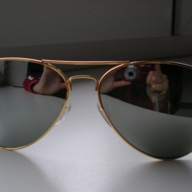 Zlaté zrcadlové sluneční brýle Ray Ban - foto č. 1