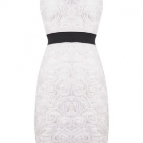 Bílé šaty Tally Weijl se vzorem růží
