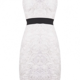 Bílé šaty Tally Weijl se vzorem růží