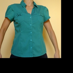 Tmavě tyrkysová halenka