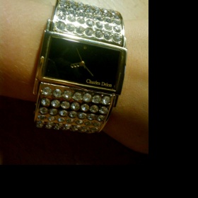 Hodinky pozlacené s kamínkama od  Charles delon - foto č. 1