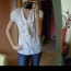 Smetanová košile s volánky s krátkým rukávem H&M - foto č. 2