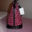 Růžová leopardí kabelka + popruh + odepiantelný přívěsek, drhne zip - foto č. 3
