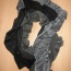 Velký scarf šátek bambulky XXL šedá/černá/odstíny - foto č. 3