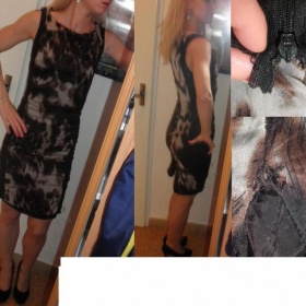 Leopardí pouzdrové šaty Zara II.jakost