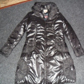 Černá lesklá bunda/kabát  Alexo
