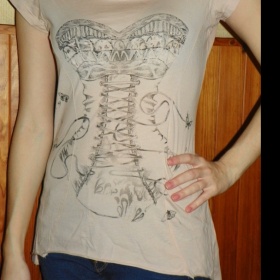 Starorůžové tričko Next