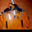 Teplá zimní bunda  oranžovo šedo modrá - foto č. 2