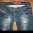 Modré bokové trhané džíny slimky se sníženým sedem Gate - foto č. 2