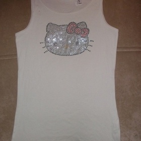 Bílé tílko hello kitty - foto č. 1