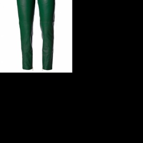 Zelené kožené kalhoty