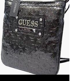 Guess crossbody lesklá černá