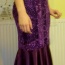 Dlouhé fialové plesové šaty - foto č. 2