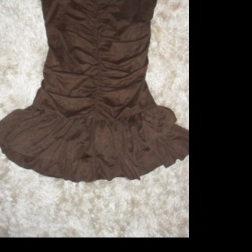 Hnědé semišové šaty