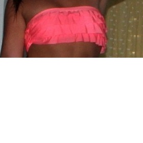 Volánkový růžový vršek plavek