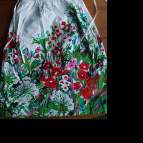 Bílé květované šaty Zara na zavazování