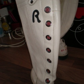 Kožené kozačky Replay béžové - foto č. 1