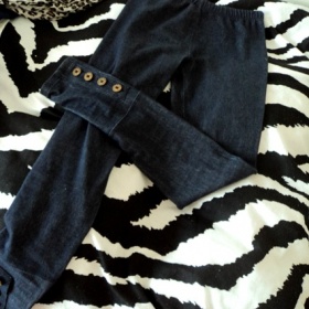 Legíny riflového vzhledu s knoflíčky - foto č. 1