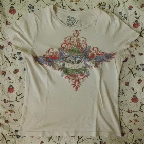Bílé tričko s potiskem Roxy - foto č. 1