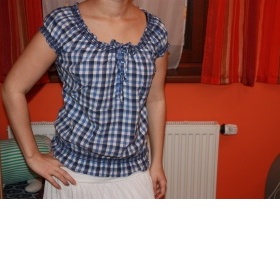 Modro - bílá kostkovaná halenka  Clockhouse. - foto č. 1