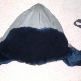 Ušanka černá pravý králík