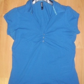 Modré tričko s límečkem - foto č. 1