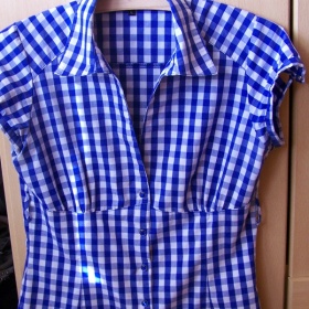 Modrá kostkovaná košile Stradivarius - foto č. 1