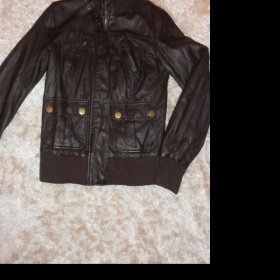 Hnědá kožená bunda Yessica