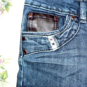 Riflové modré šortky Fishbone - foto č. 1