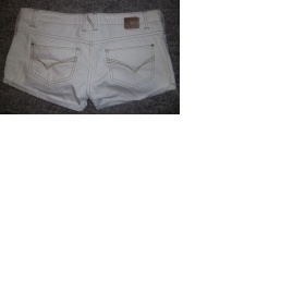 Bílé riflové kraťasy Pull and Bear - foto č. 1