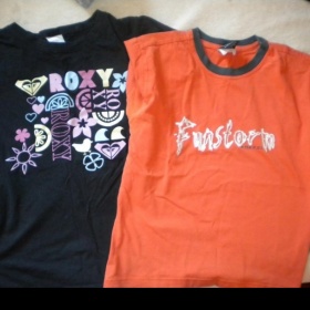 Černé triko Roxy, oranžové - Funstorm - krátký rukáv