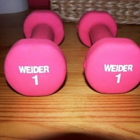 Fitness růžové činky dámské