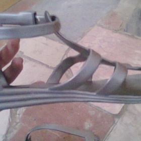 Šedé gladiátorky - gumové