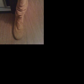 Kozačky z pravé kůže, odstín camel