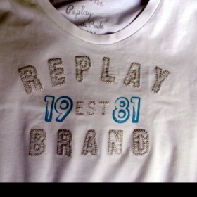 Bílé tričko Replay - foto č. 1