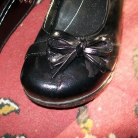 Černé baleríny na platformě