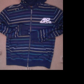 Tmavě modrá mikina s barevnými proužky Funk´N´Soul