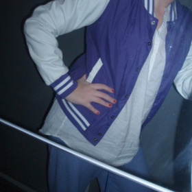 Baseballová bunda fialová barva