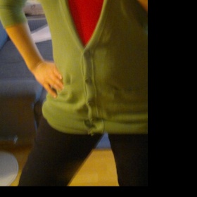 Zelenkavý propínací svetříi cardigan